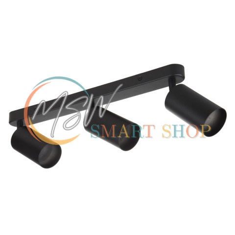 Lampa ścienno-sufitowa Maclean, punktowa, ruchoma, aluminiowa, 3xGU10, 55x100mm, kolor czarny mat, MCE453 B Lampa ścienno-sufitowa Maclean, punktowa, ruchoma, aluminiowa, 3xGU10, 55x100mm, kolor czarny mat, MCE453 B