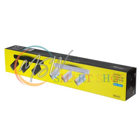 Lampa ścienno-sufitowa Maclean, punktowa, ruchoma, aluminiowa, 3xGU10, 55x100mm, kolor czarny mat, MCE453 B Lampa ścienno-sufitowa Maclean, punktowa, ruchoma, aluminiowa, 3xGU10, 55x100mm, kolor czarny mat, MCE453 B