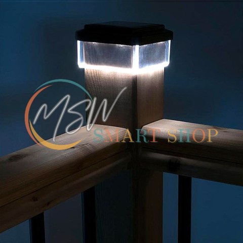 Lampa solarna LED na słupek GreenBlue, 100x100mm, daszek kopertowy, GB128