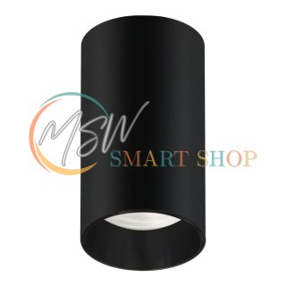 Oprawa natynkowa / tuba Maclean, punktowa, okrągła, aluminiowa, GU10, 55x100mm, kolor czarny, MCE458 B/B