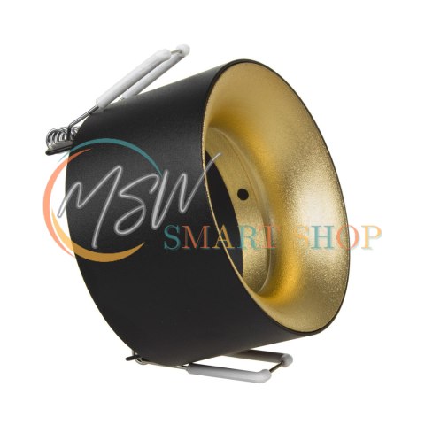 Oprawa podtynkowa / tuba Maclean, punktowa, okrągła, aluminiowa, GU5.3, 70x40mm, kolor czarny/złoty, MCE457 B/G Oprawa podtynkowa / tuba Maclean, punktowa, okrągła, aluminiowa, GU5.3, 70x40mm, kolor czarny/złoty, MCE457 B/G