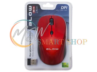 84-003# Mysz optyczna bezprzewodowa blow mb-10 czerwona