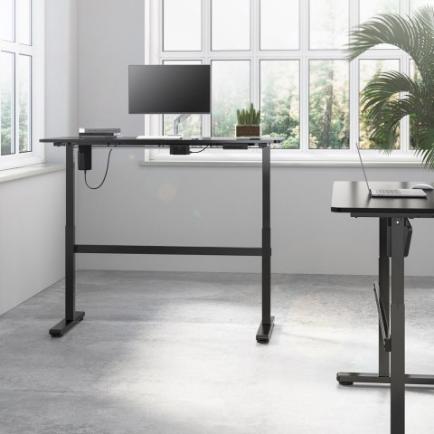 Biurko elektryczne Ergo Office, regulacja wys, szary, max wys 118cm 50 kg - z blatem do pracy stojąco siedzącej, ER-434 Biurko elektryczne Ergo Office, regulacja wys, szary, max wys 118cm 50 kg - z blatem do pracy stojąco siedzącej, ER-434