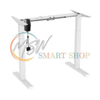 Biurko elektryczne regulacja wys. Ergo Office, max wys 123cm, max - 70 kg, bez blatu do pracy stojąco siedzącej, białe, ER-403W