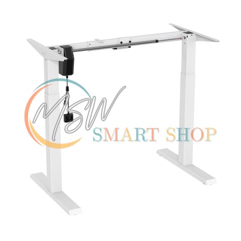 Biurko elektryczne regulacja wys. Ergo Office, max wys 123cm, max - 70 kg, bez blatu do pracy stojąco siedzącej, białe, ER-403W