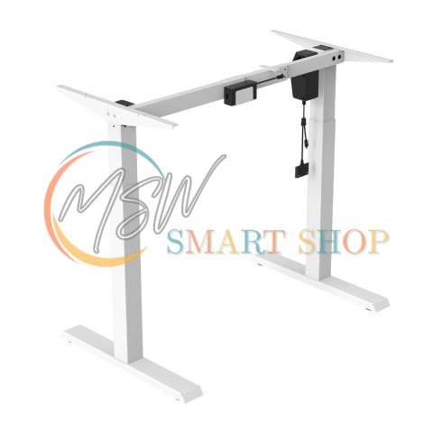 Biurko elektryczne regulacja wys. Ergo Office, max wys 123cm, max - 70 kg, bez blatu do pracy stojąco siedzącej, białe, ER-403W