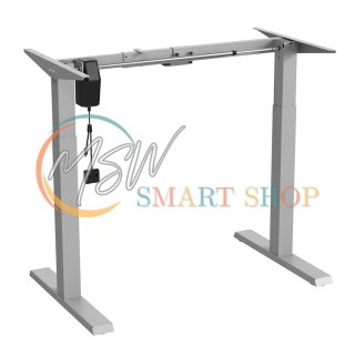Biurko elektryczne regulacja wys. Ergo Office, max wys 123cm, max - 70 kg, bez blatu do pracy stojąco siedzącej, szare, ER-403G