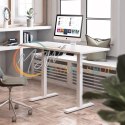 Biurko elektryczne z regulacją wys Ergo Office, szare, max wys 123cm , 80 kg - bez blatu, do pracy stojąco siedzącej, ER-433