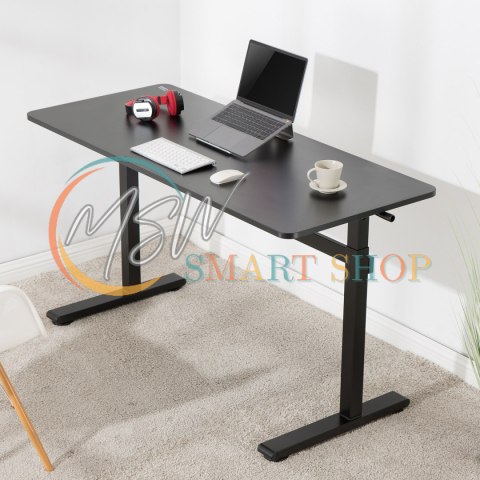 Biurko ręczna regulacja wys Ergo Office, max 40 kg, max wys 117cm, z blatem do pracy stojąco siedzącej, ER-401 B