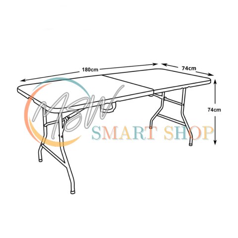 Stół cateringowy/ogrodowy 180cm GreenBlue, 180x75x74cm, HDPE, max. 200kg, GB370