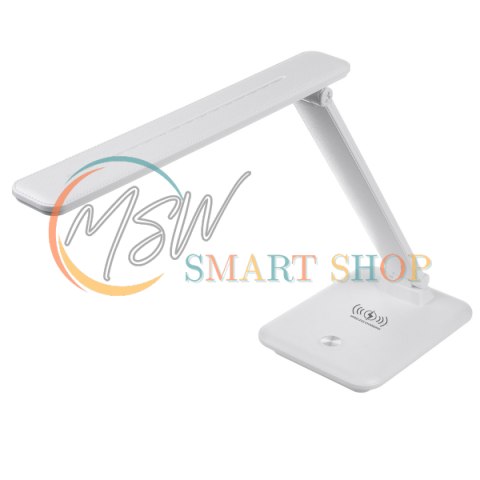 Lampka biurkowa LED Maclean, max. 9W, 220-240V AC, możliwość zmiany barwy, ściemnialna, ładowarka bezprz., 450lm, MCE616 W Lampka biurkowa LED Maclean, max. 9W, 220-240V AC, możliwość zmiany barwy, ściemnialna, ładowarka bezprz., 450lm, MCE616 W