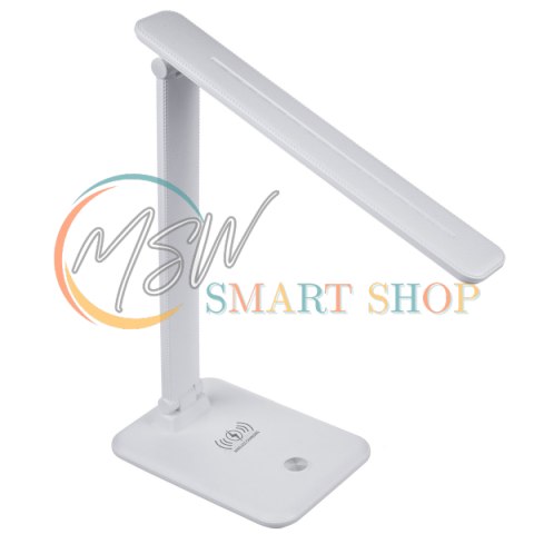 Lampka biurkowa LED Maclean, max. 9W, 220-240V AC, możliwość zmiany barwy, ściemnialna, ładowarka bezprz., 450lm, MCE616 W Lampka biurkowa LED Maclean, max. 9W, 220-240V AC, możliwość zmiany barwy, ściemnialna, ładowarka bezprz., 450lm, MCE616 W