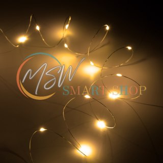Lampki świateczne - 50 mini led- ciepłe białe