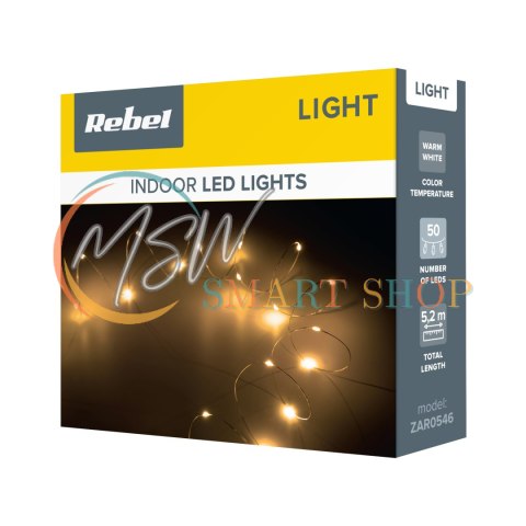 Lampki świateczne - 50 mini led- ciepłe białe Lampki świateczne - 50 mini led- ciepłe białe
