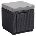 Siedzisko z poduszką Cube With Cushion grafitowe
