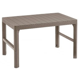 Stół dwupozycyjny Keter Allibert Rattan Lyon cappuccino