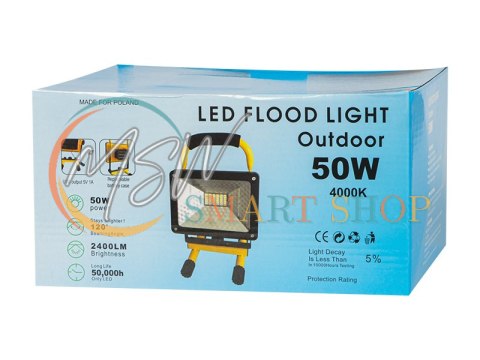 71-570# Lampa halogenowa led smd 50w przenośny z akumulatorem światło białe neutralne 71-570# Lampa halogenowa led smd 50w przenośny z akumulatorem światło białe neutralne