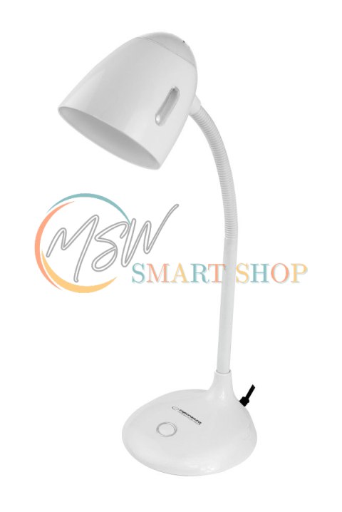 ELD110W Esperanza lampka biurkowa e27 electra biała ELD110W Esperanza lampka biurkowa e27 electra biała