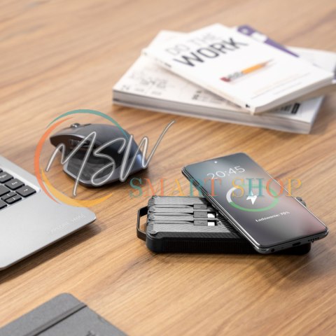 PowerBank solarny Kruger&Matz 10000mAh Li-ion z 3 końcówkami PowerBank solarny Kruger&Matz 10000mAh Li-ion z 3 końcówkami