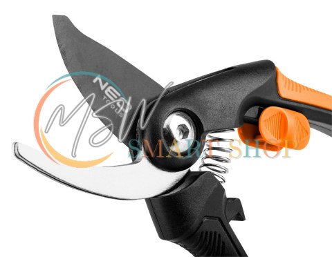 Sekator by-pass 210 mm, zakres do 20 mm, materiał: PP, uchwyt pokryty gumą TPR Sekator by-pass 210 mm, zakres do 20 mm, materiał: PP, uchwyt pokryty gumą TPR