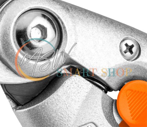 Sekator kowadełkowy 210 mm, zakres do 20 mm, aluminiowy, uchwyt pokryty gumą TPR Sekator kowadełkowy 210 mm, zakres do 20 mm, aluminiowy, uchwyt pokryty gumą TPR