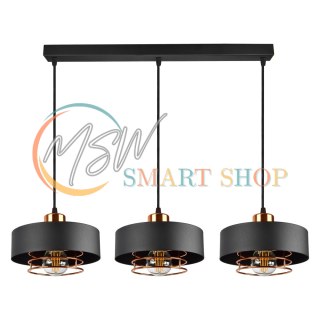 CHIRO lampa wisząca, moc max. 3x60W, E27, czarna