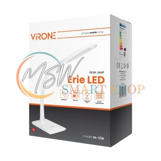ERIE LED DIM 7W, lampka biurkowa, 400lm, biała, funkcja ściemniania i zmiany temperatury barwowej 3000K-4000K-6000K