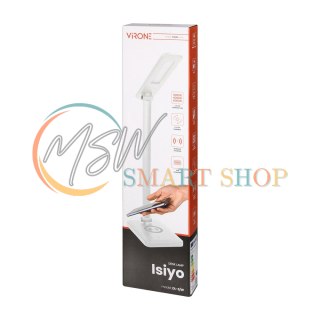 ISIYO LED 7W Lampka biurkowa z ładowarką indukcyjną i USB, 390lm, 3000-4000-6000K, zmiana temperatury barwowej i funkcja ściemni