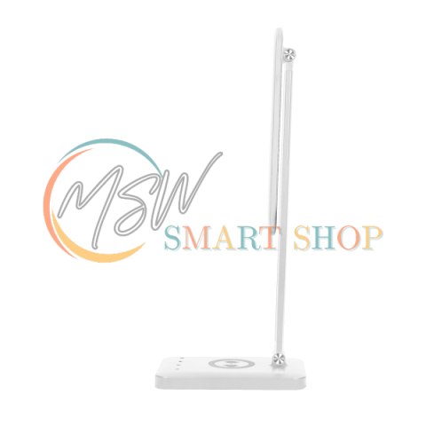 ISIYO LED 7W Lampka biurkowa z ładowarką indukcyjną i USB, 390lm, 3000-4000-6000K, zmiana temperatury barwowej i funkcja ściemni