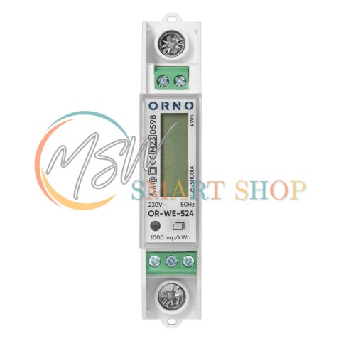 1-fazowy licznik energii elektrycznej, 100A, MID, 1 moduł, DIN TH-35mm, PV 1-fazowy licznik energii elektrycznej, 100A, MID, 1 moduł, DIN TH-35mm, PV