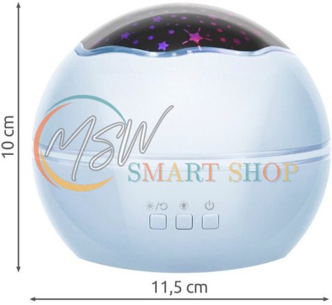 Lampka nocna z projektorem- niebieska LP16858 Lampka nocna z projektorem- niebieska LP16858