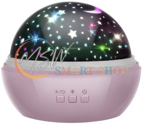 Lampka nocna z projektorem- różowa LP16859 Lampka nocna z projektorem- różowa LP16859