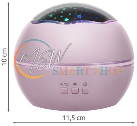 Lampka nocna z projektorem- różowa LP16859 Lampka nocna z projektorem- różowa LP16859