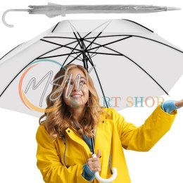 Parasolka przezroczysta biała