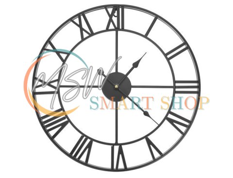 Zegar ścienny retro - czarny Zegar ścienny retro - czarny
