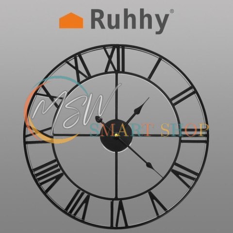 Zegar ścienny retro - czarny Zegar ścienny retro - czarny