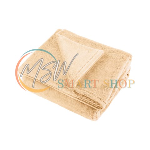 Koc polarowy 200x220 cm TEESA - kremowy Koc polarowy 200x220 cm TEESA - kremowy
