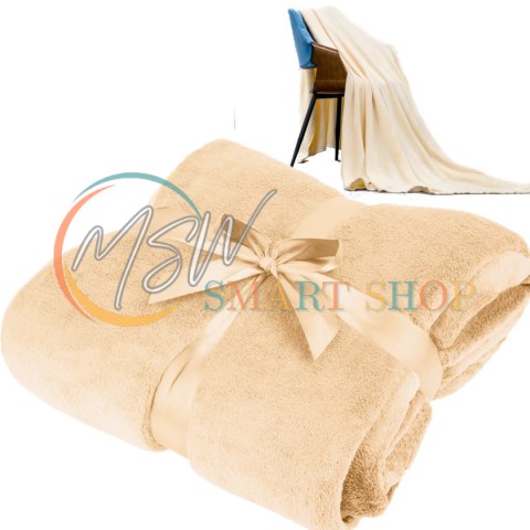 Koc polarowy 200x220 cm TEESA - kremowy Koc polarowy 200x220 cm TEESA - kremowy
