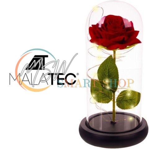 Róża w szkle- świecąca Malatec 21619 Róża w szkle- świecąca Malatec 21619