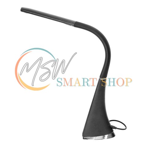 DOLOMIT LED 5W, lampka biurkowa z budzikiem, 400lm, 4000K, czarna