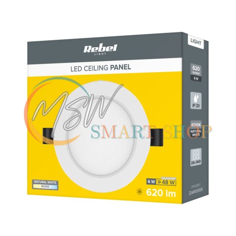 Lampa sufitowa Led 6W Rebel, 4000K, 230V Lampa sufitowa Led 6W Rebel, 4000K, 230V
