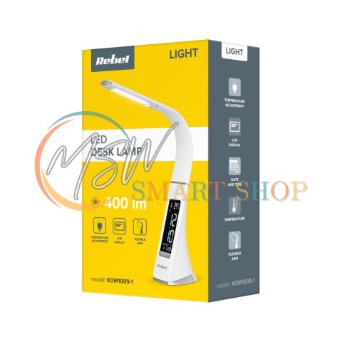Lampka REBEL Led na biurko (zegar, datownik, temperatura) Lampka REBEL Led na biurko (zegar, datownik, temperatura)