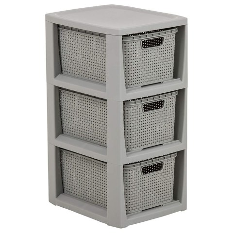 REGAŁ RATTANOWY 3 X 7L - 1725 SZARY REGAŁ RATTANOWY 3 X 7L - 1725 SZARY