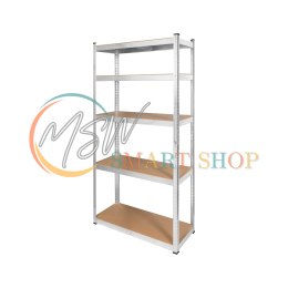 Regał metalowy magazynowy 180x90x40 srebrny Rebel