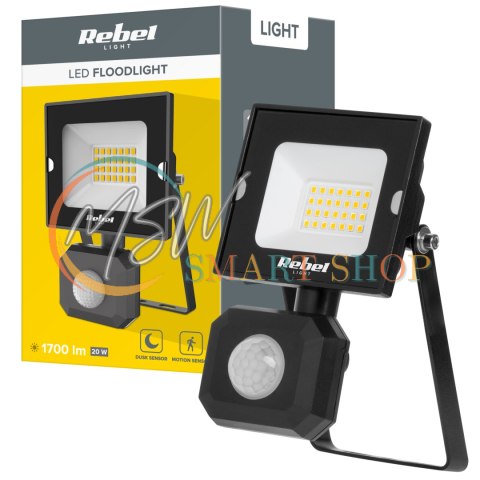 Reflektor Led 20W z sensorem zmierzchu i ruchu , 6500K, 230V Reflektor Led 20W z sensorem zmierzchu i ruchu , 6500K, 230V