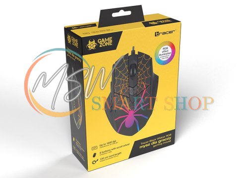 Mysz TRACER GAMEZONE Black Widow USB Mysz TRACER GAMEZONE Black Widow USB