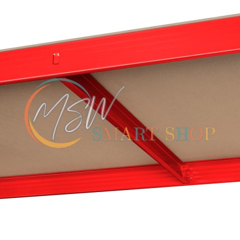 Regał metalowy magazynowy 180x90x40 czerwony Rebel