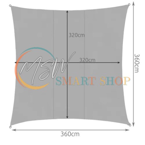 Żagiel przeciwsłoneczny 3.6x3.6m Gardlov 23164