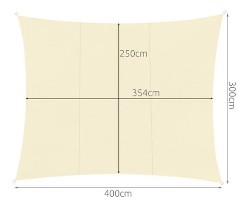 Żagiel przeciwsłoneczny 4x3m- beżowy Gardlov 23144 Żagiel przeciwsłoneczny 4x3m- beżowy Gardlov 23144