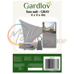 Żagiel przeciwsłoneczny 4x4x4m-szary Gardlov 23141